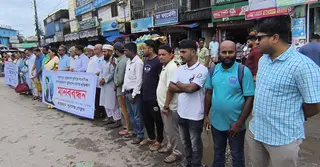 সাংবাদিক তুহিন হত্যার প্রতিবাদে সুনামগঞ্জ প্রেসক্লাবের মানববন্ধন